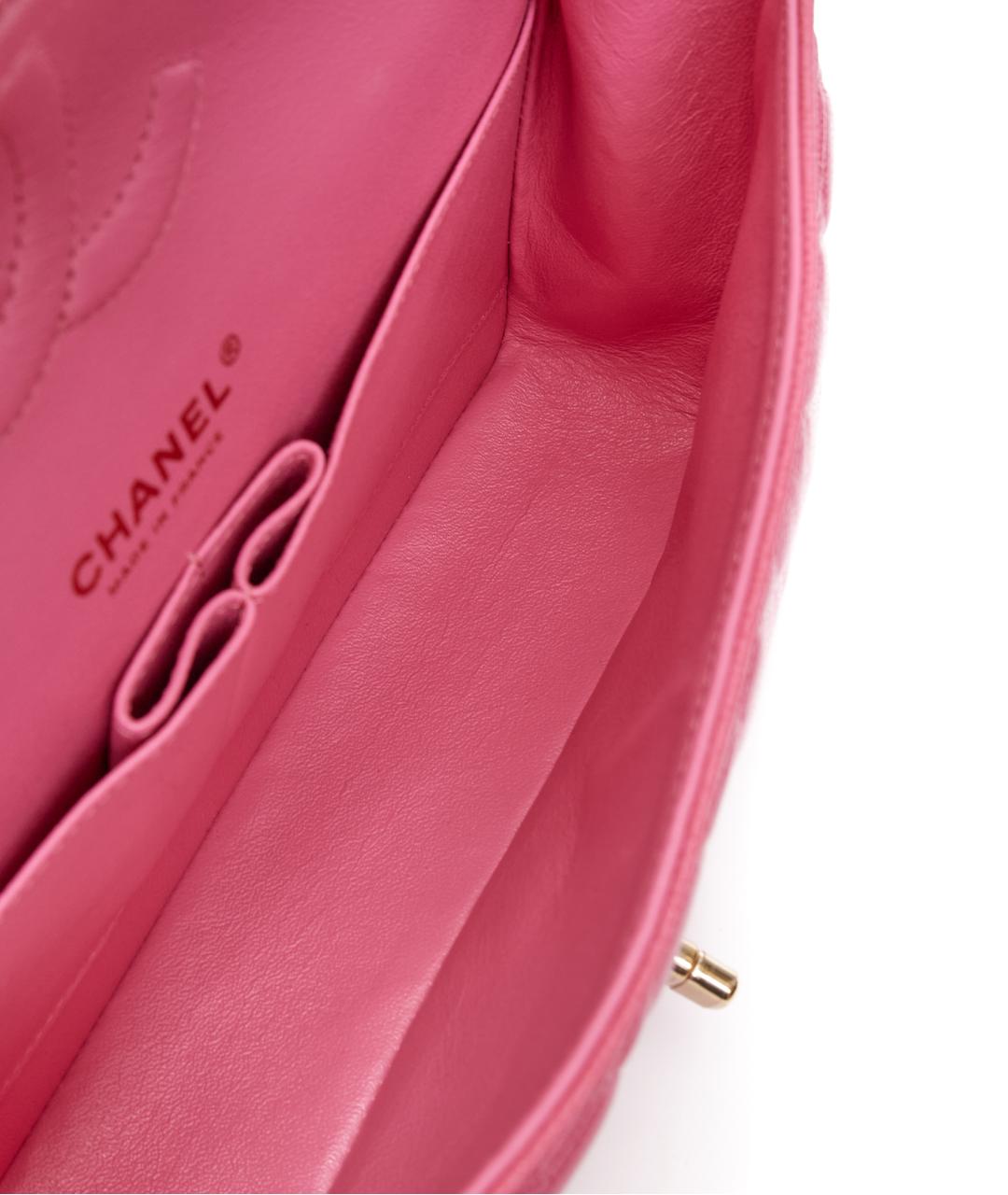 CHANEL Розовая кожаная сумка тоут, фото 6