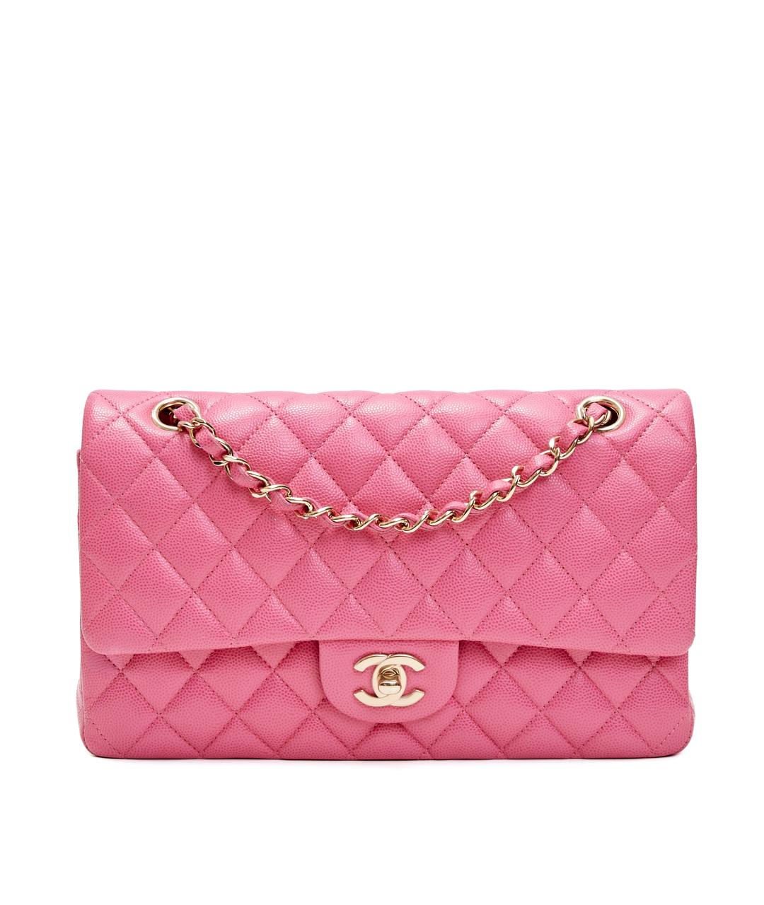 CHANEL Розовая кожаная сумка тоут, фото 8