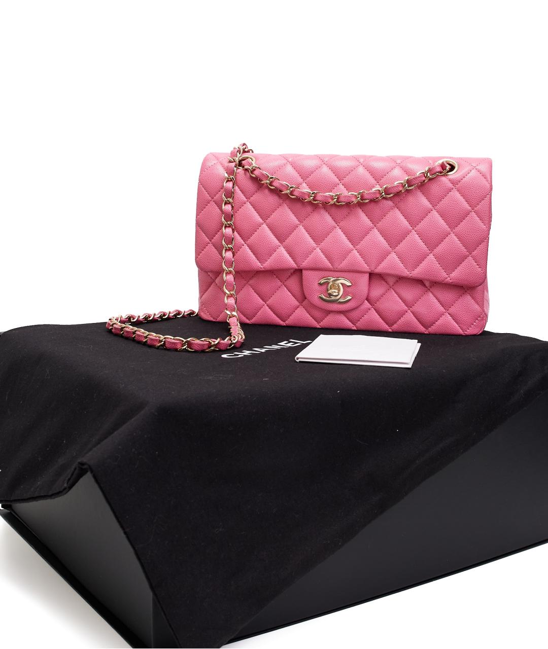 CHANEL Розовая кожаная сумка тоут, фото 7