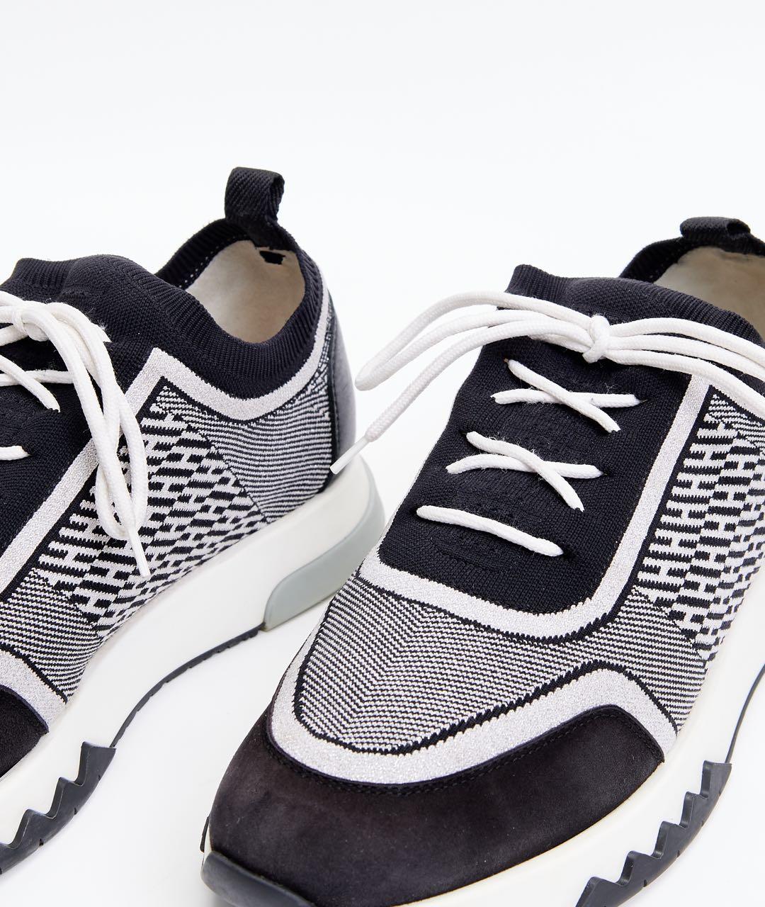 HERMES Черные кроссовки, фото 4