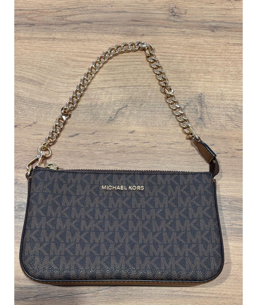 MICHAEL MICHAEL KORS Коричневая сумка с короткими ручками из искусственной кожи, фото 2