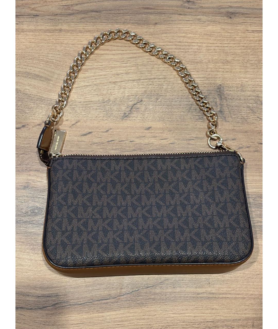 MICHAEL MICHAEL KORS Коричневая сумка с короткими ручками из искусственной кожи, фото 3