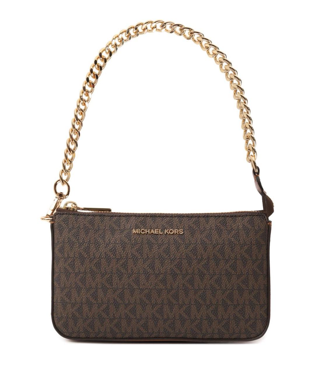 MICHAEL MICHAEL KORS Коричневая сумка с короткими ручками из искусственной кожи, фото 8