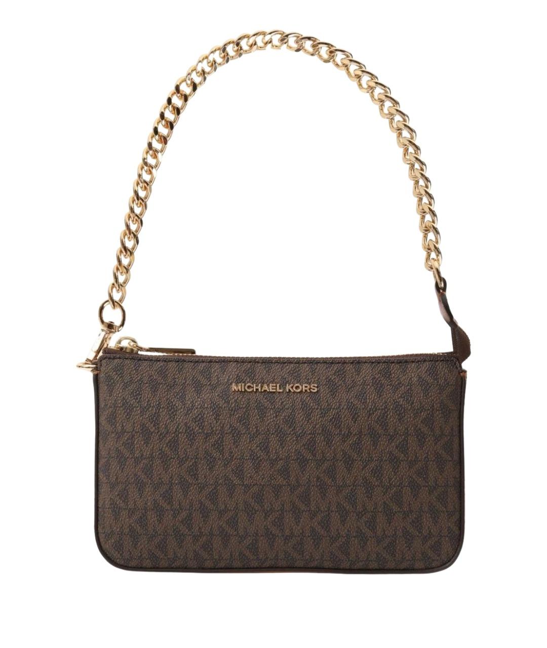 MICHAEL MICHAEL KORS Коричневая сумка с короткими ручками из искусственной кожи, фото 1