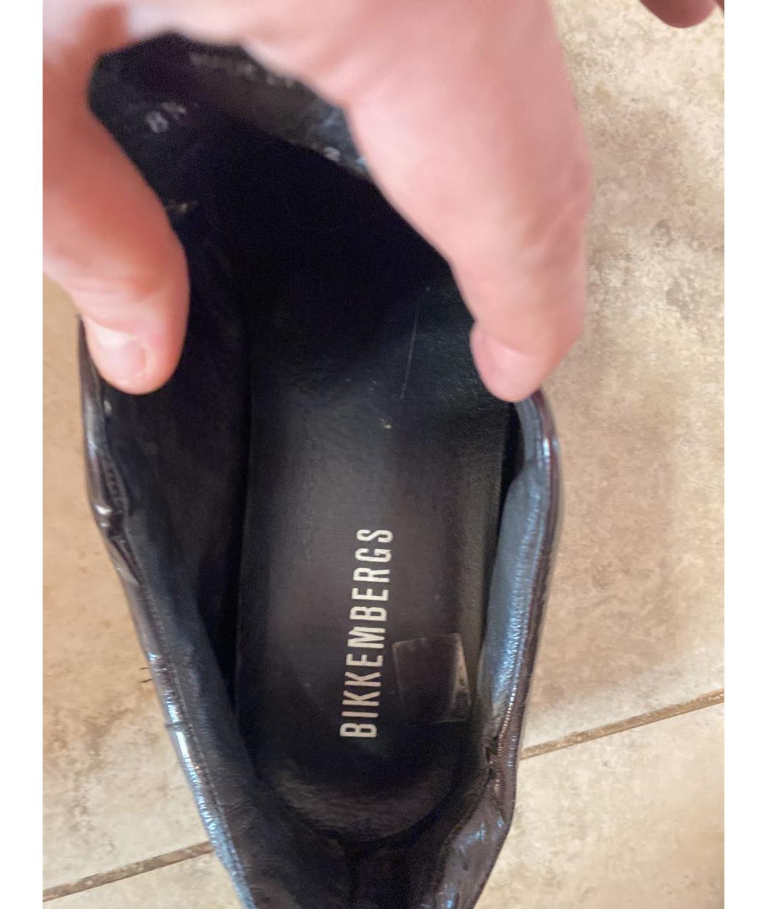 BIKKEMBERGS Коричневые кожаные низкие кроссовки / кеды, фото 4