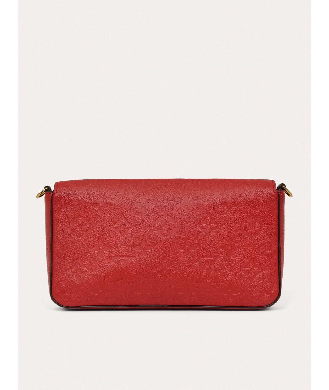 LOUIS VUITTON Красная кожаная сумка через плечо, фото 3