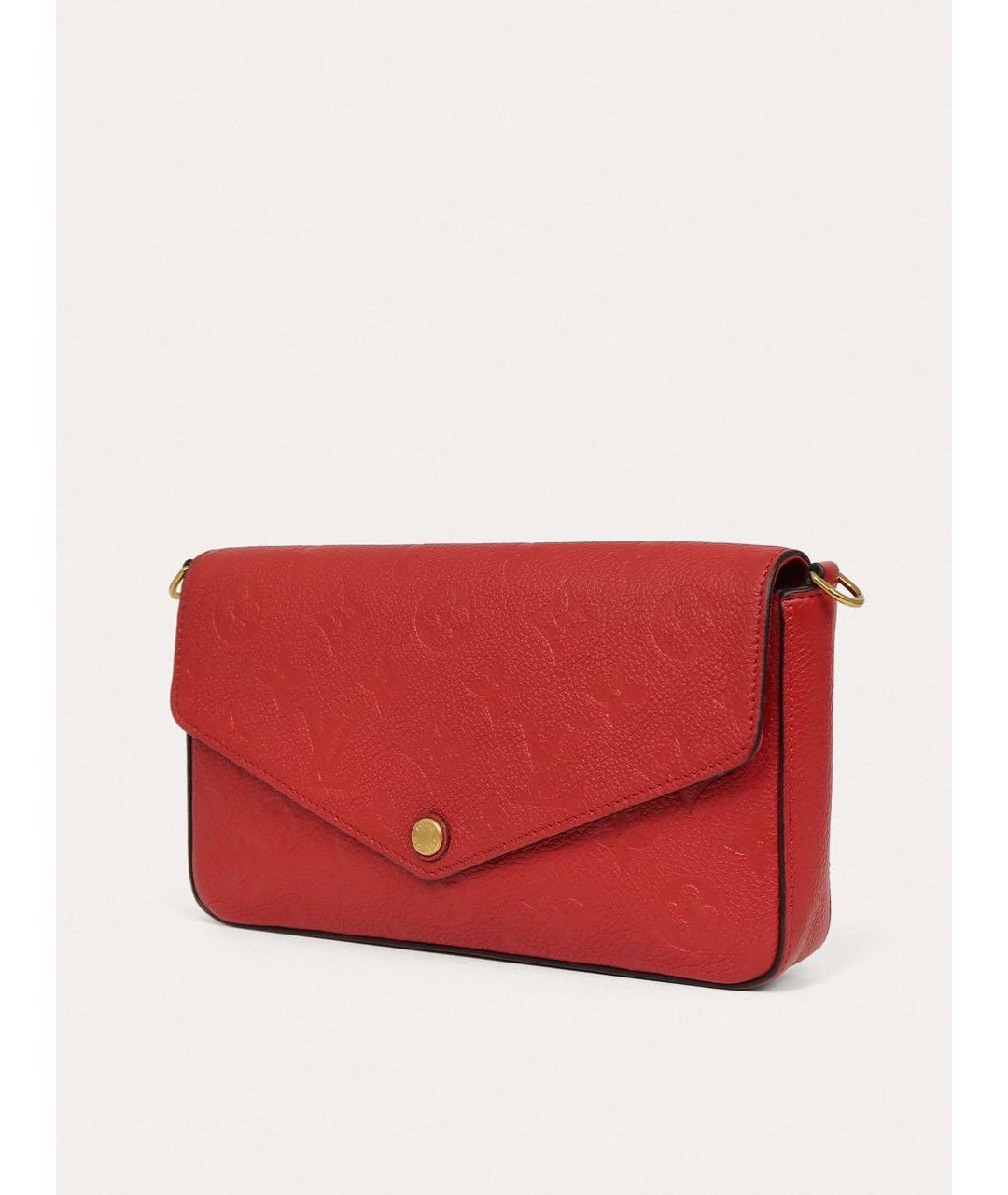 LOUIS VUITTON Красная кожаная сумка через плечо, фото 2