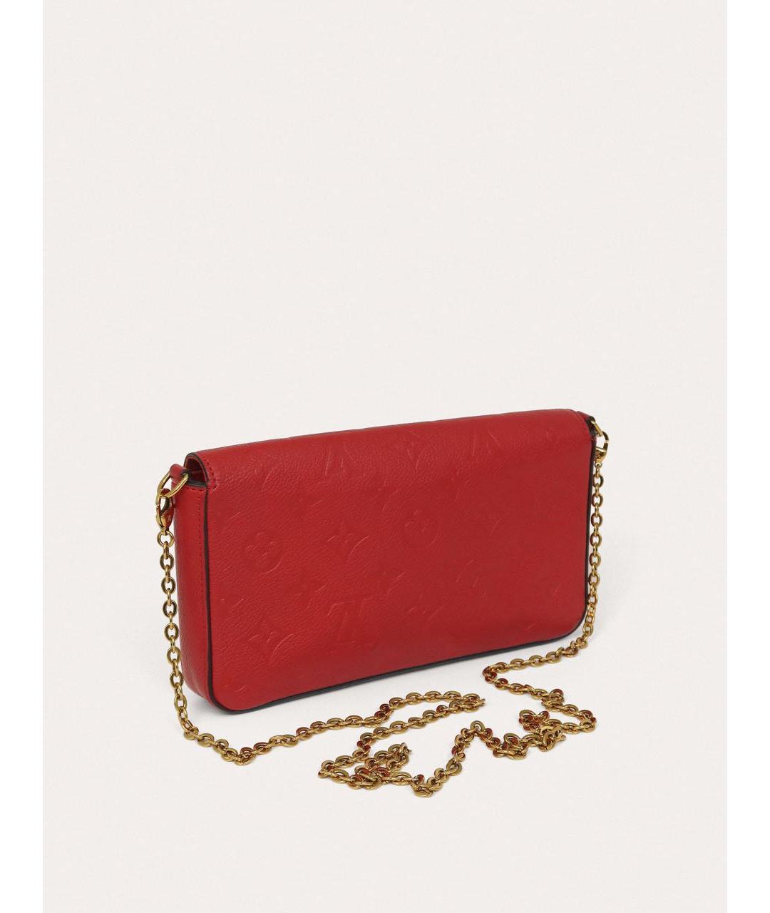 LOUIS VUITTON Красная кожаная сумка через плечо, фото 7