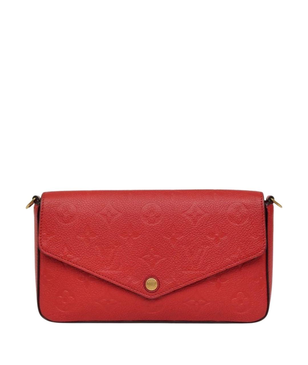 LOUIS VUITTON Красная кожаная сумка через плечо, фото 1