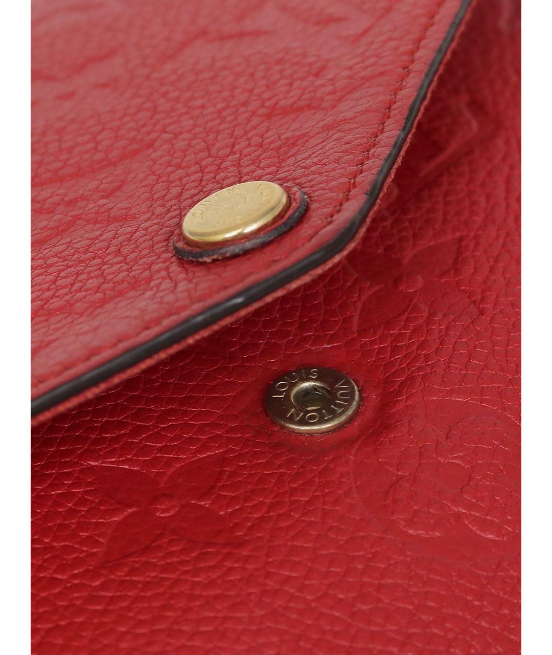 LOUIS VUITTON Красная кожаная сумка через плечо, фото 5
