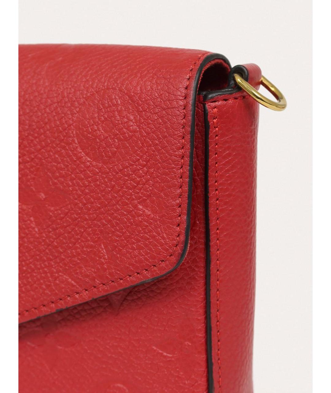 LOUIS VUITTON Красная кожаная сумка через плечо, фото 6