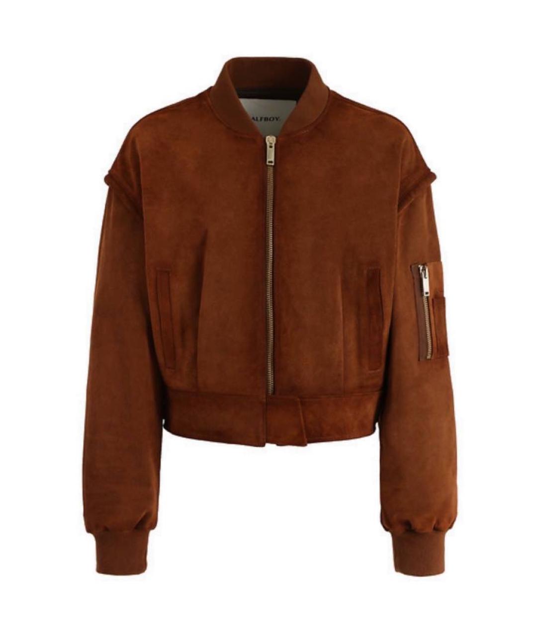 HALFBOY Коричневая замшевая куртка, фото 3