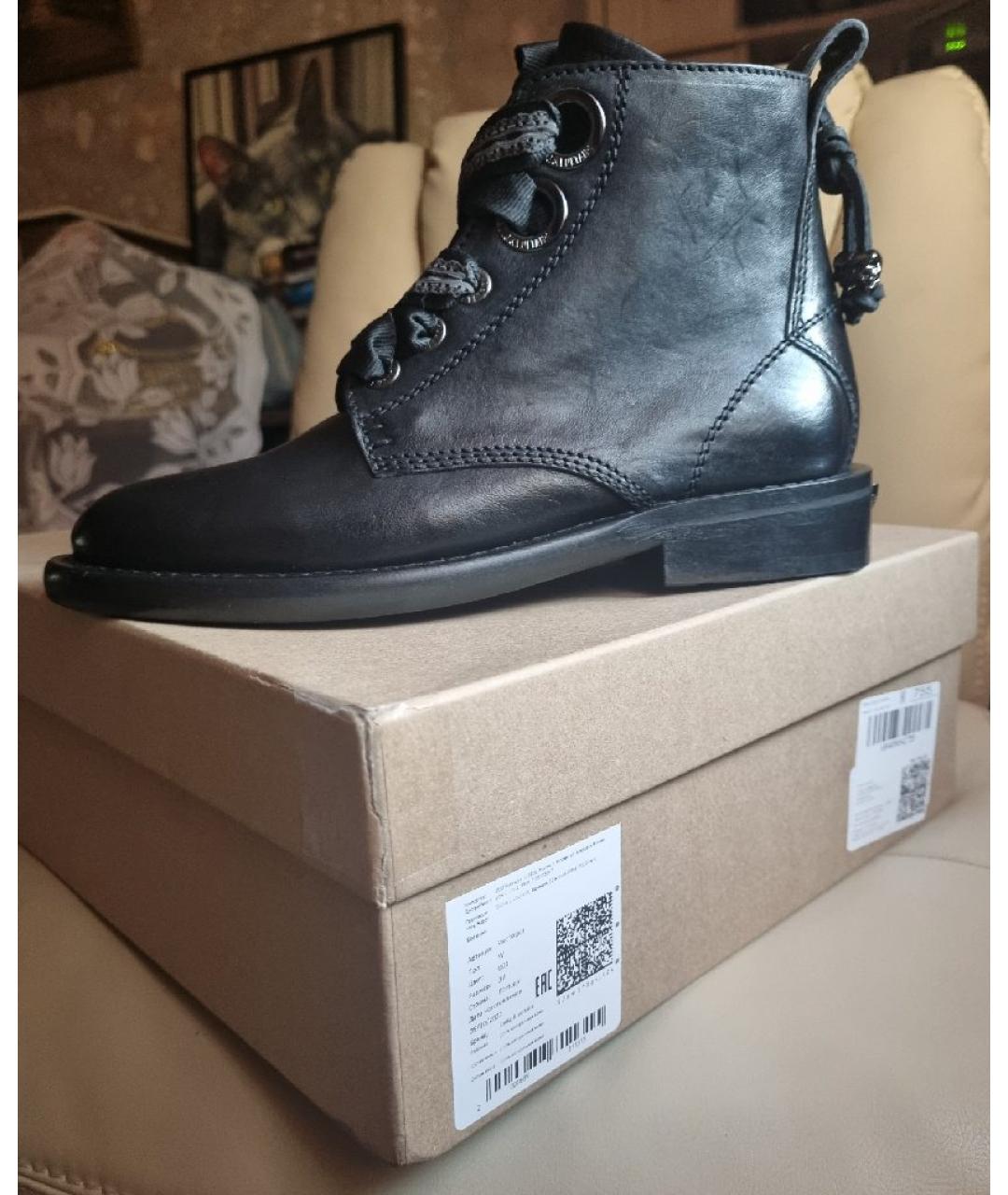 ZADIG & VOLTAIRE Черные кожаные ботинки, фото 6