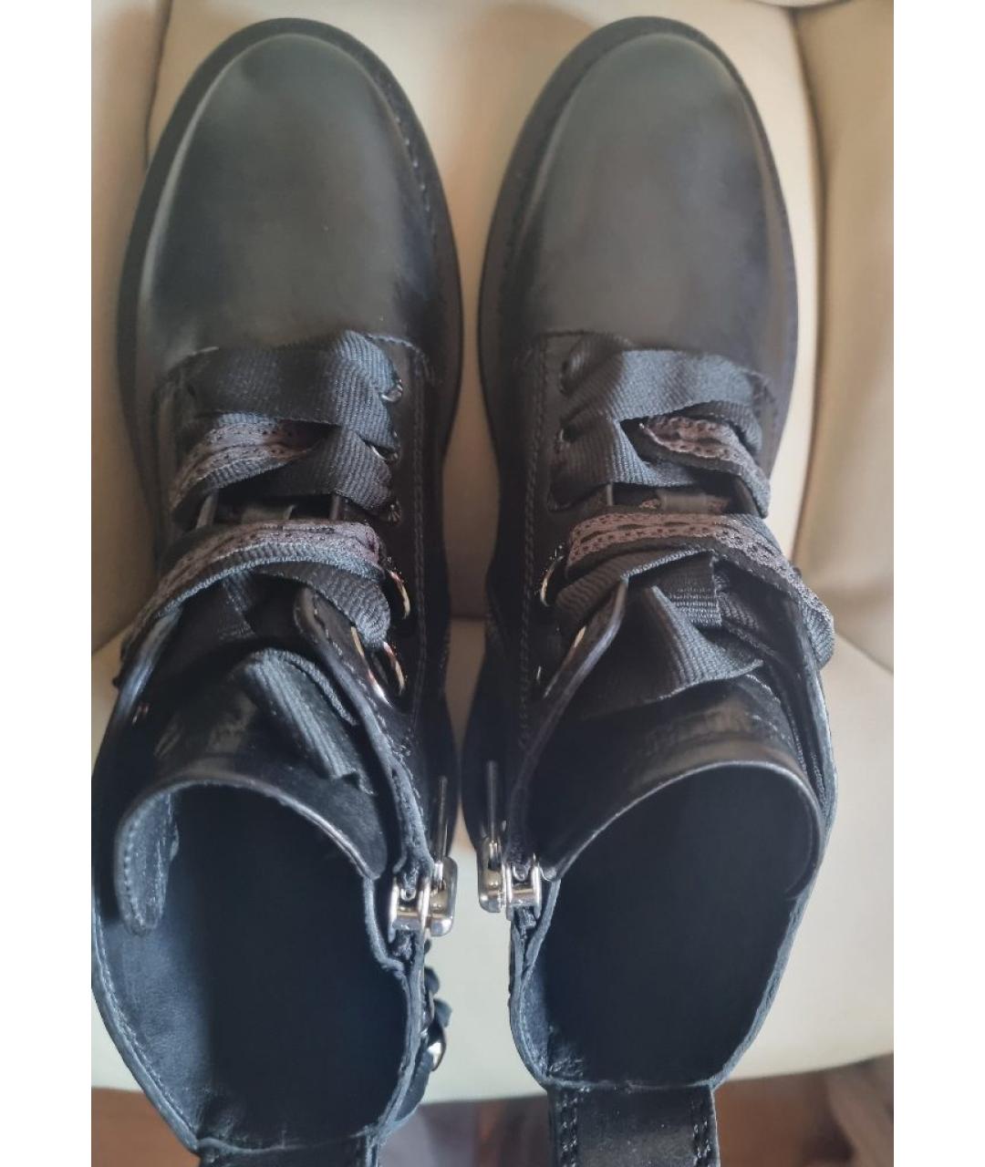 ZADIG & VOLTAIRE Черные кожаные ботинки, фото 3