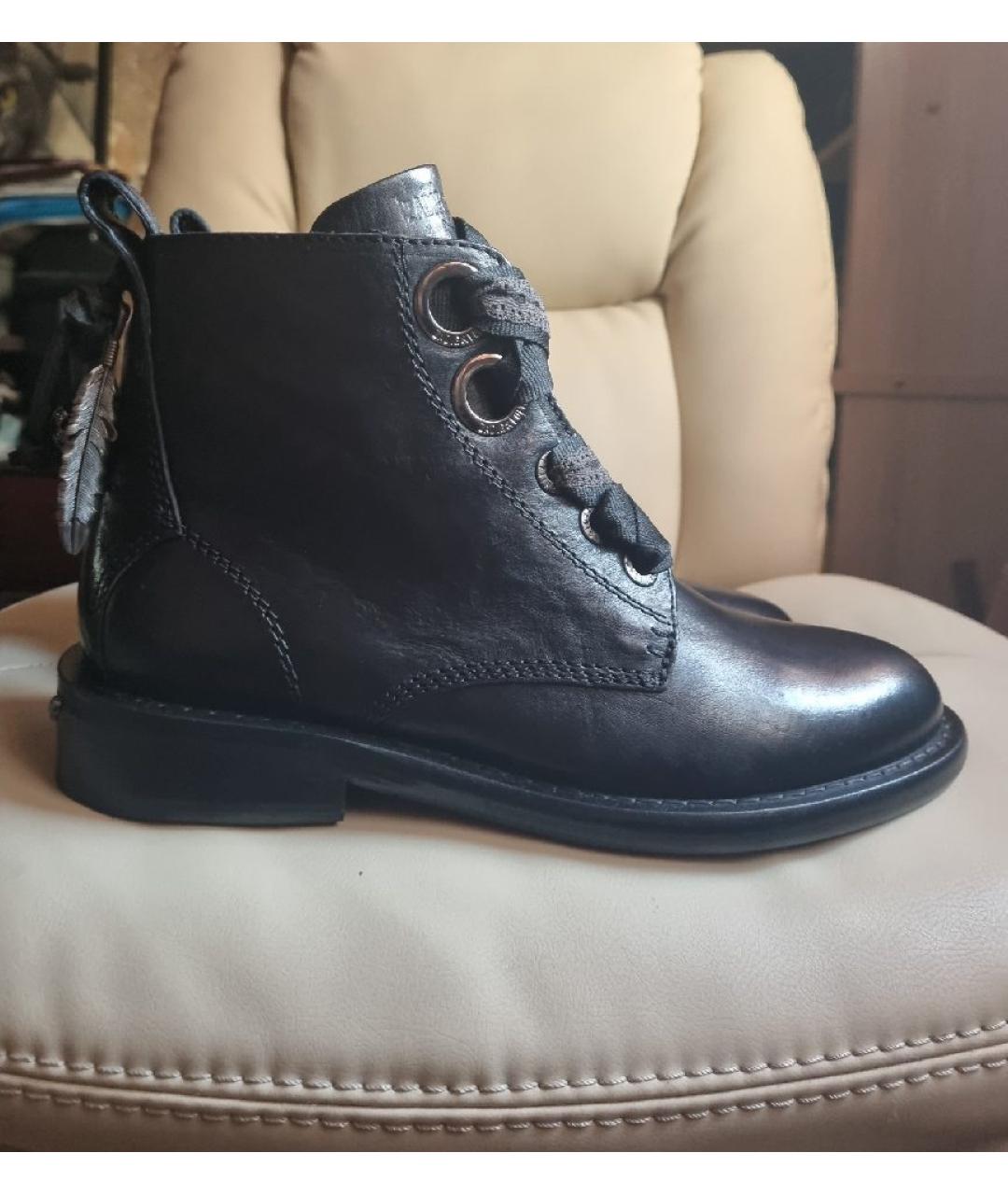 ZADIG & VOLTAIRE Черные кожаные ботинки, фото 10