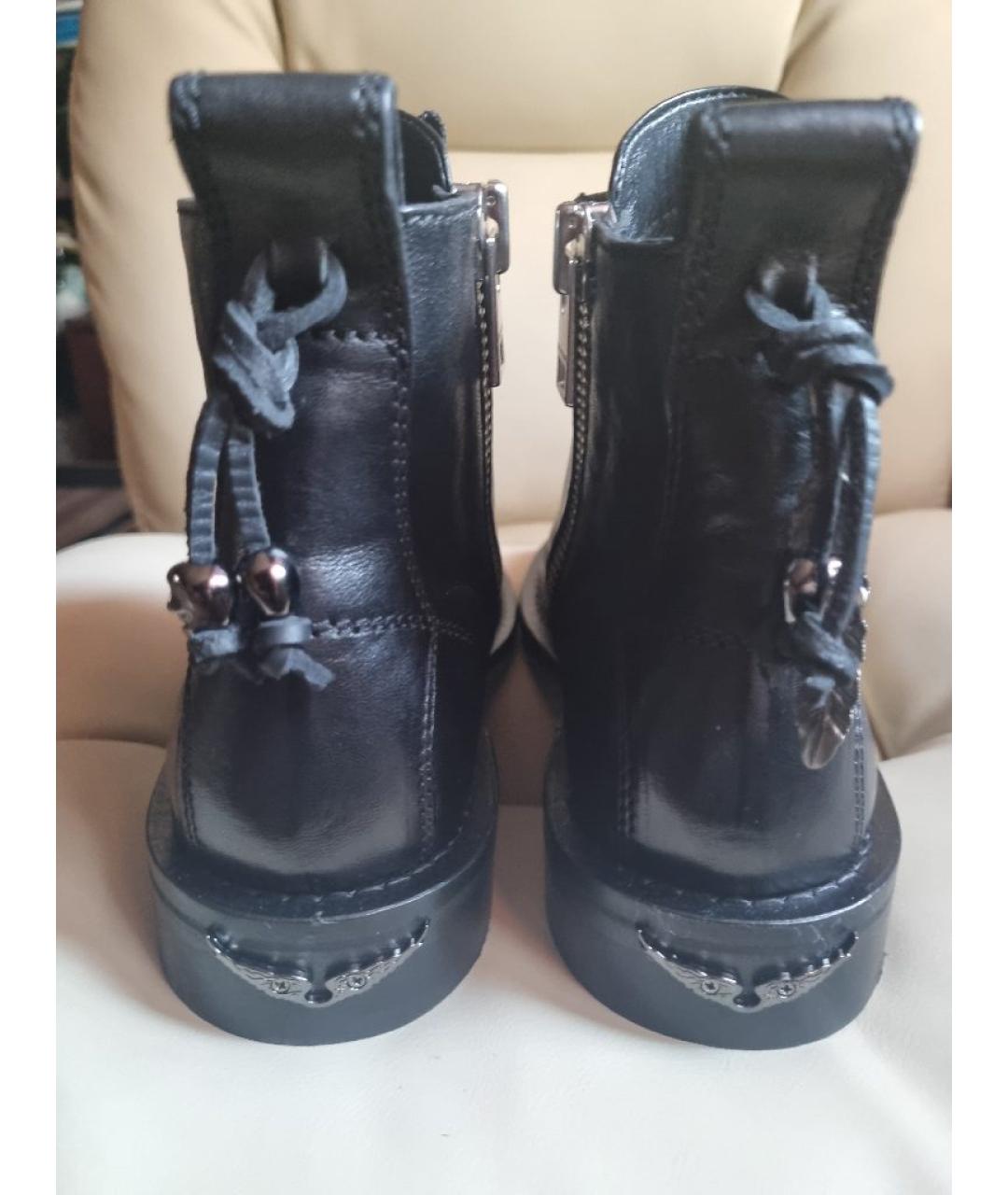 ZADIG & VOLTAIRE Черные кожаные ботинки, фото 4