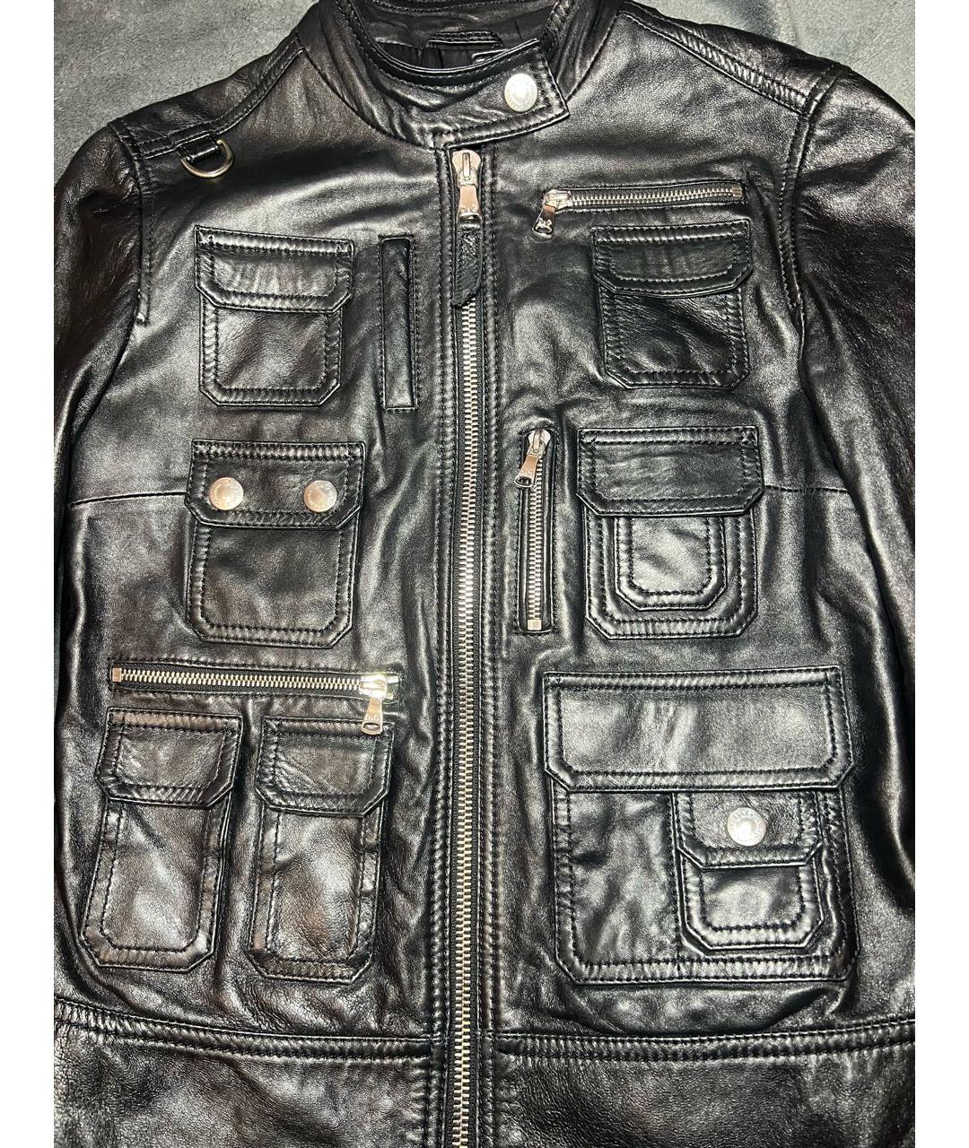 DOLCE&GABBANA Черная кожаная куртка, фото 3