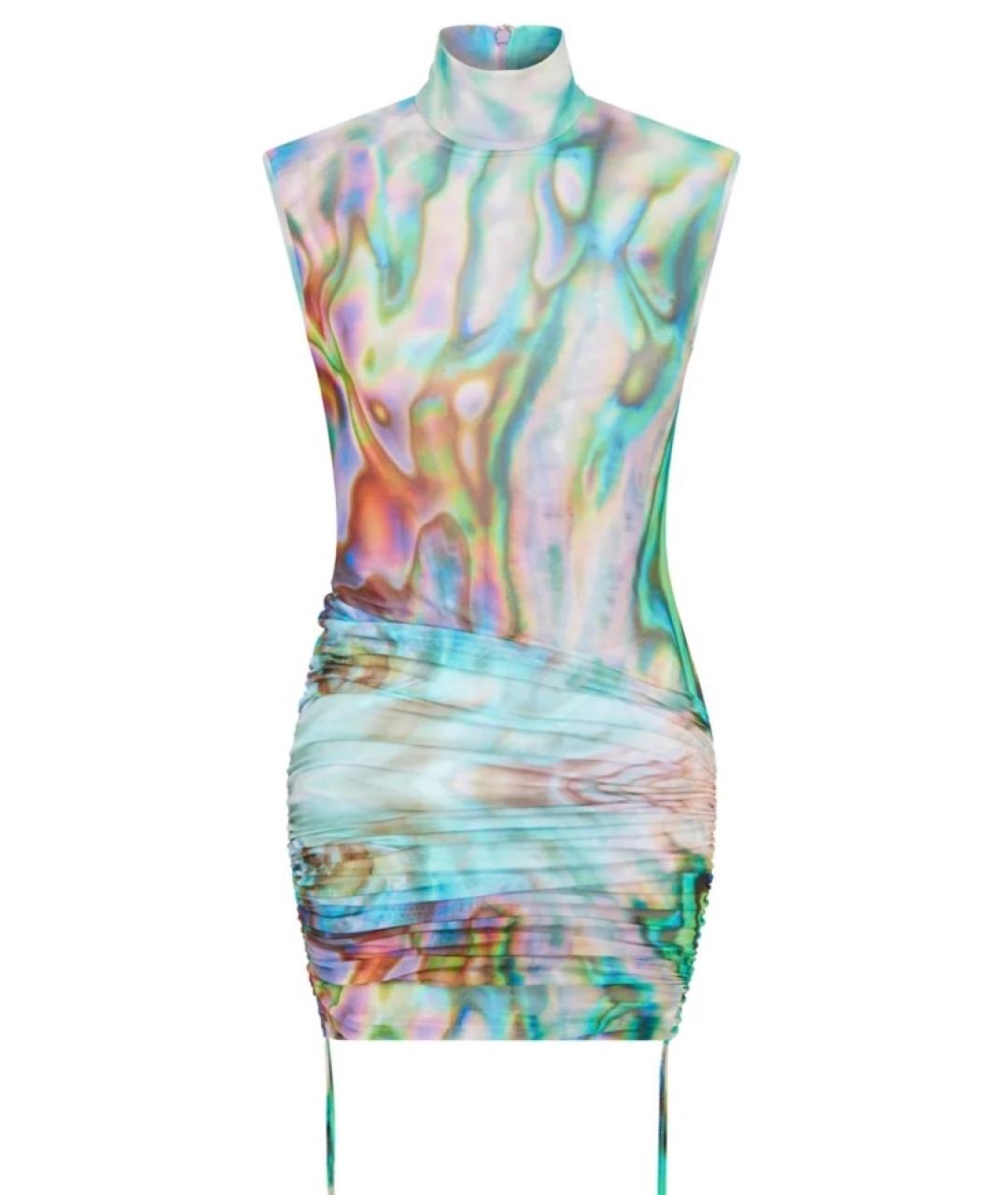 DAVID KOMA Мульти полиамидовое коктейльное платье, фото 9