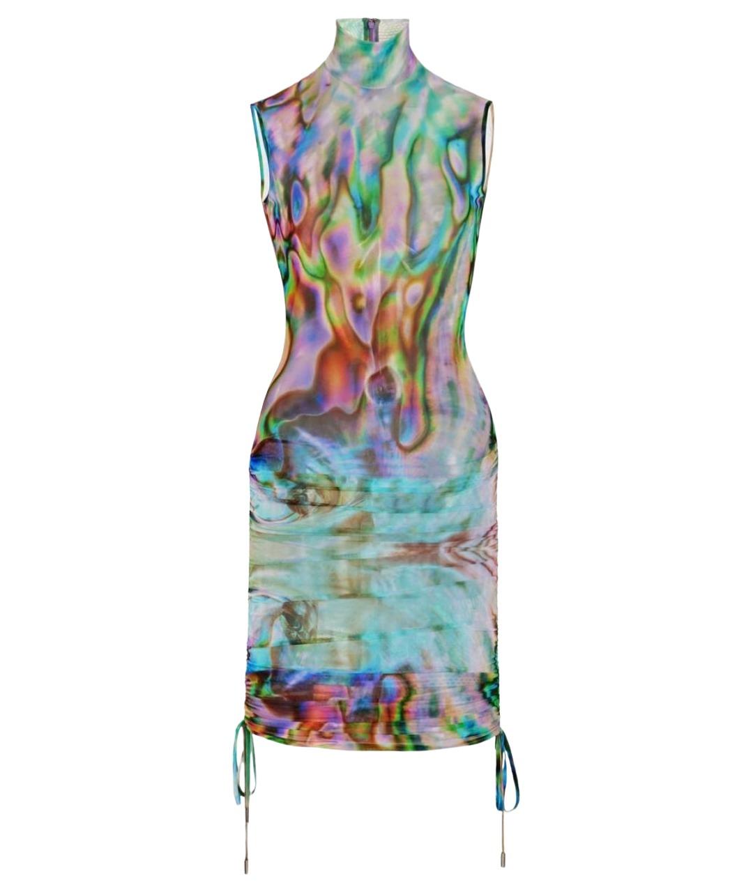 DAVID KOMA Мульти полиамидовое коктейльное платье, фото 1