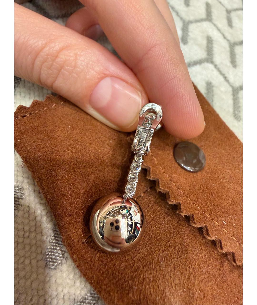 DE GRISOGONO Серебряные серьги из белого золота, фото 5