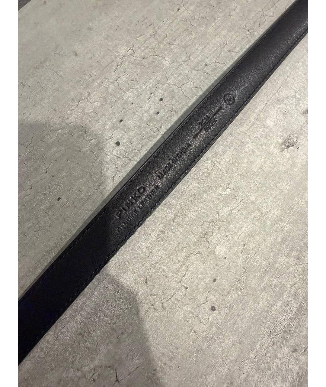 PINKO Черный кожаный ремень, фото 3