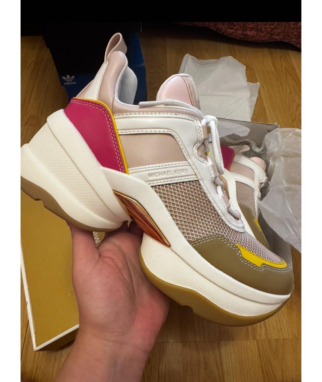 MICHAEL KORS Мульти кожаные кроссовки, фото 9