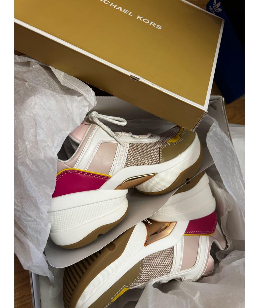 MICHAEL KORS Мульти кожаные кроссовки, фото 7