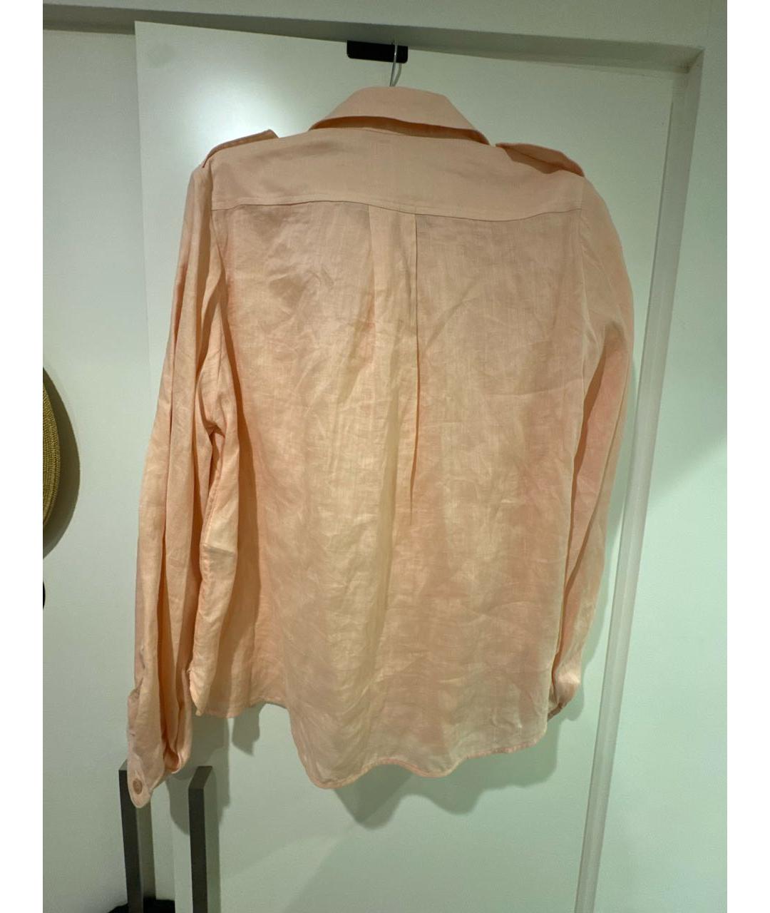 ZIMMERMANN Коралловая льняная рубашка, фото 2