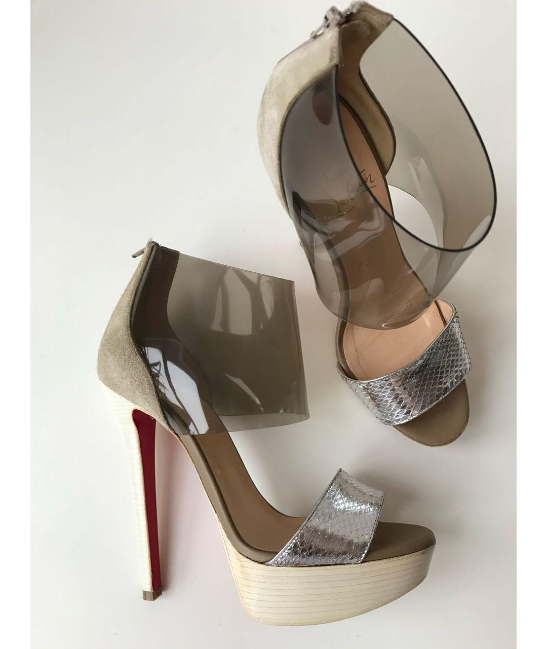 CHRISTIAN LOUBOUTIN Бежевые босоножки, фото 2