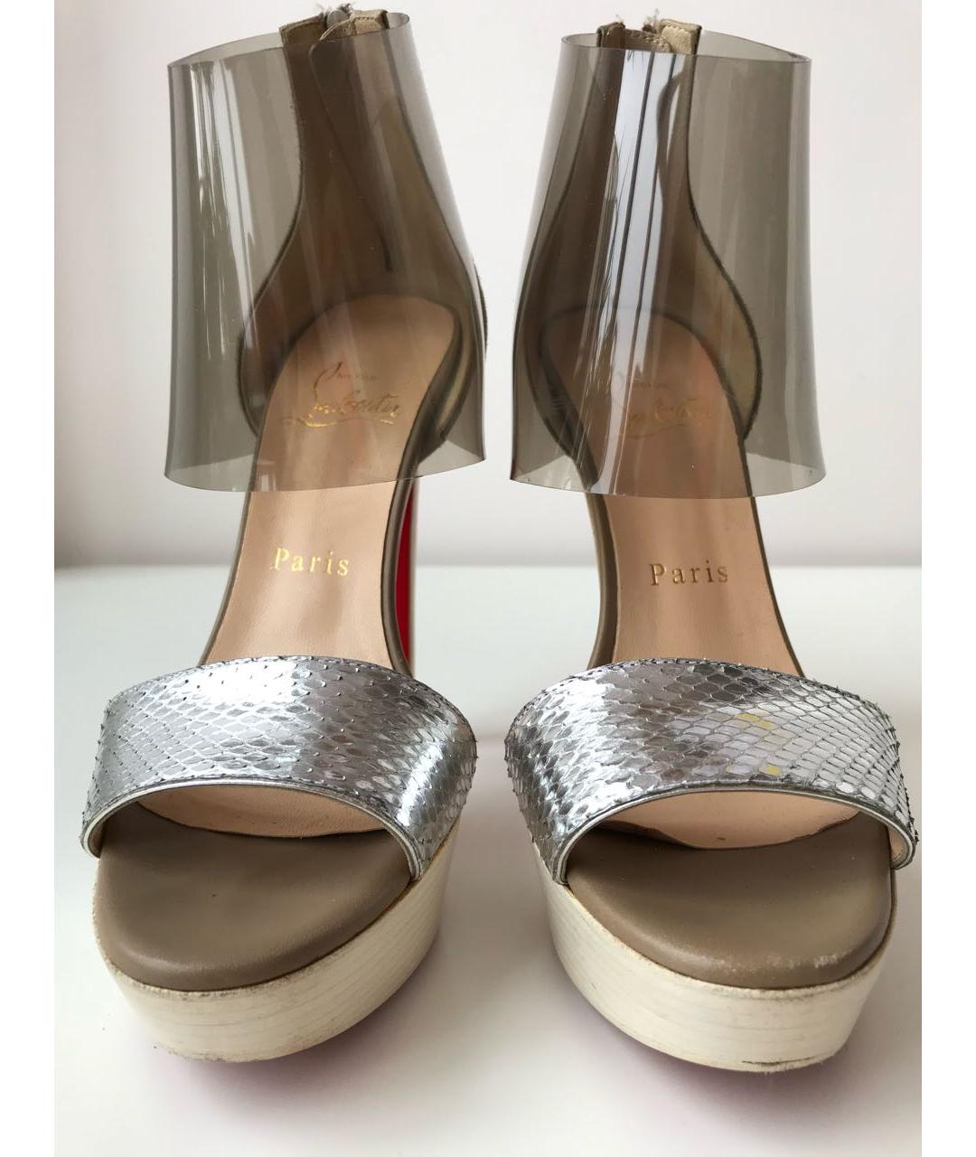 CHRISTIAN LOUBOUTIN Бежевые босоножки, фото 3