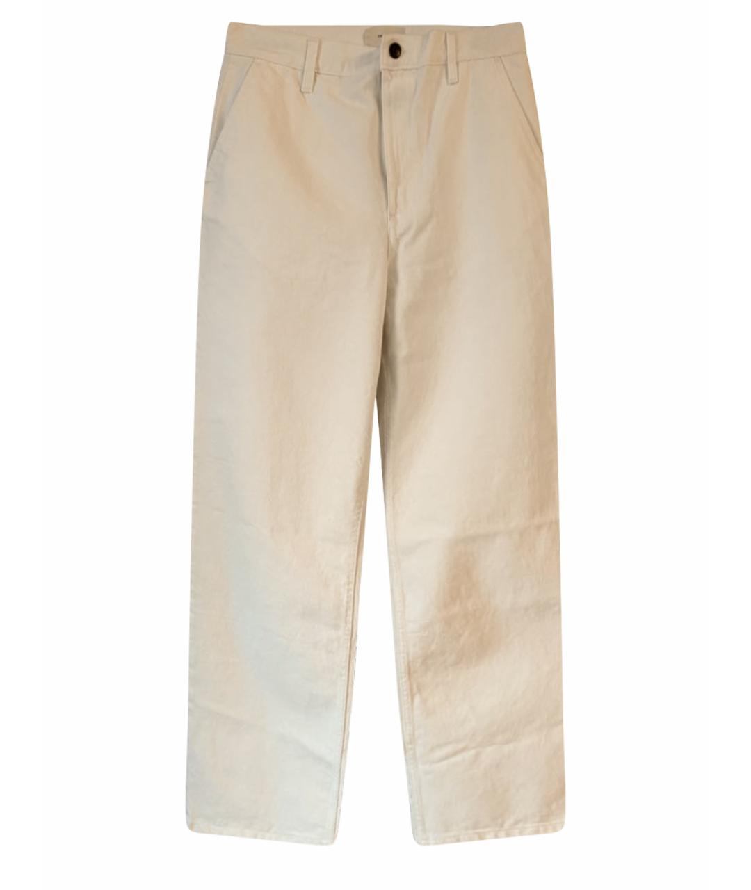 THE ROW Белые хлопковые прямые джинсы, фото 1