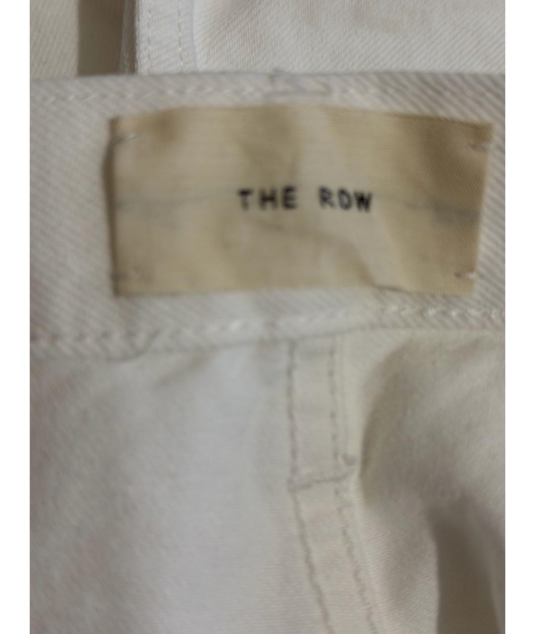 THE ROW Белые хлопковые прямые джинсы, фото 4