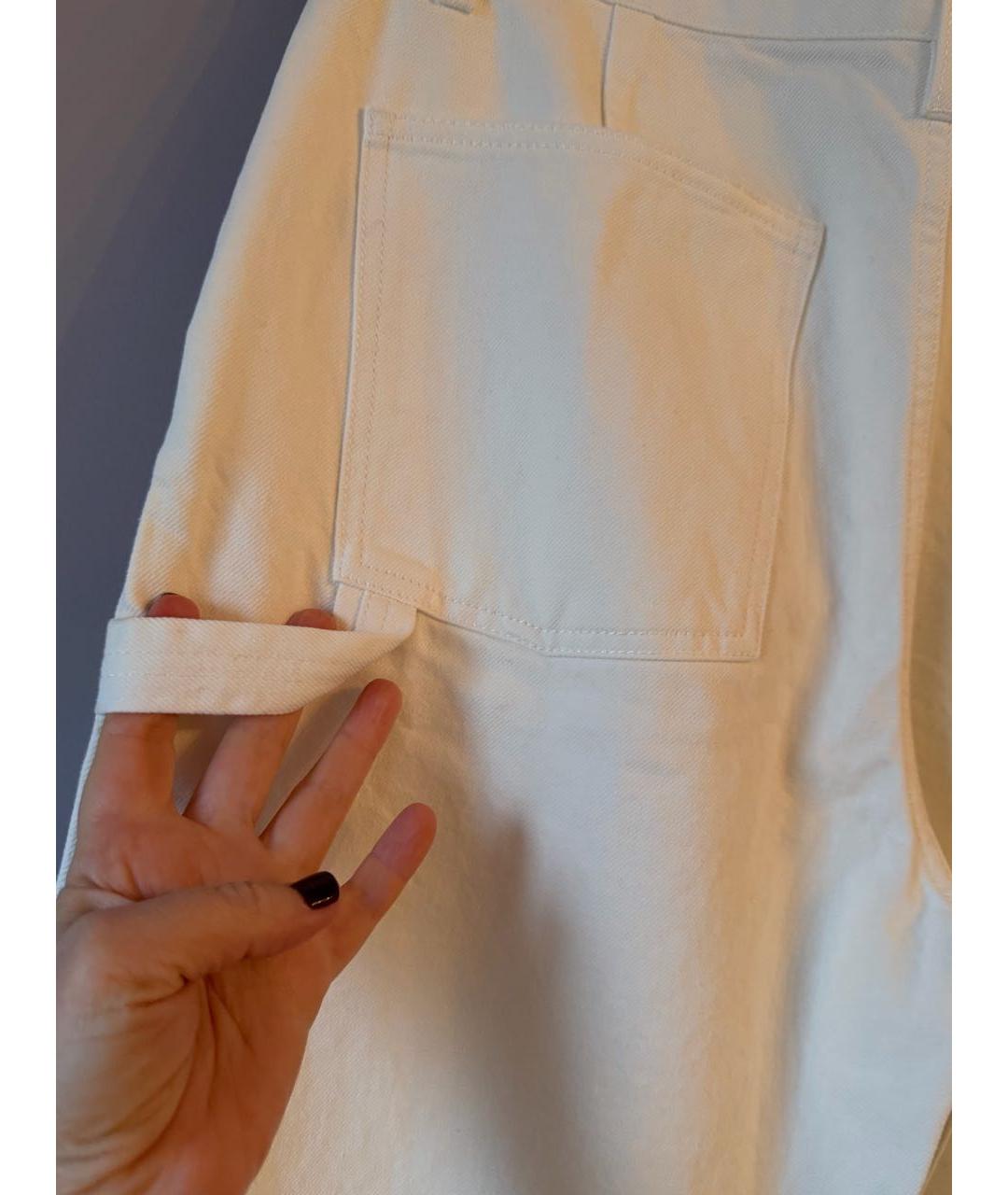 THE ROW Белые хлопковые прямые джинсы, фото 3