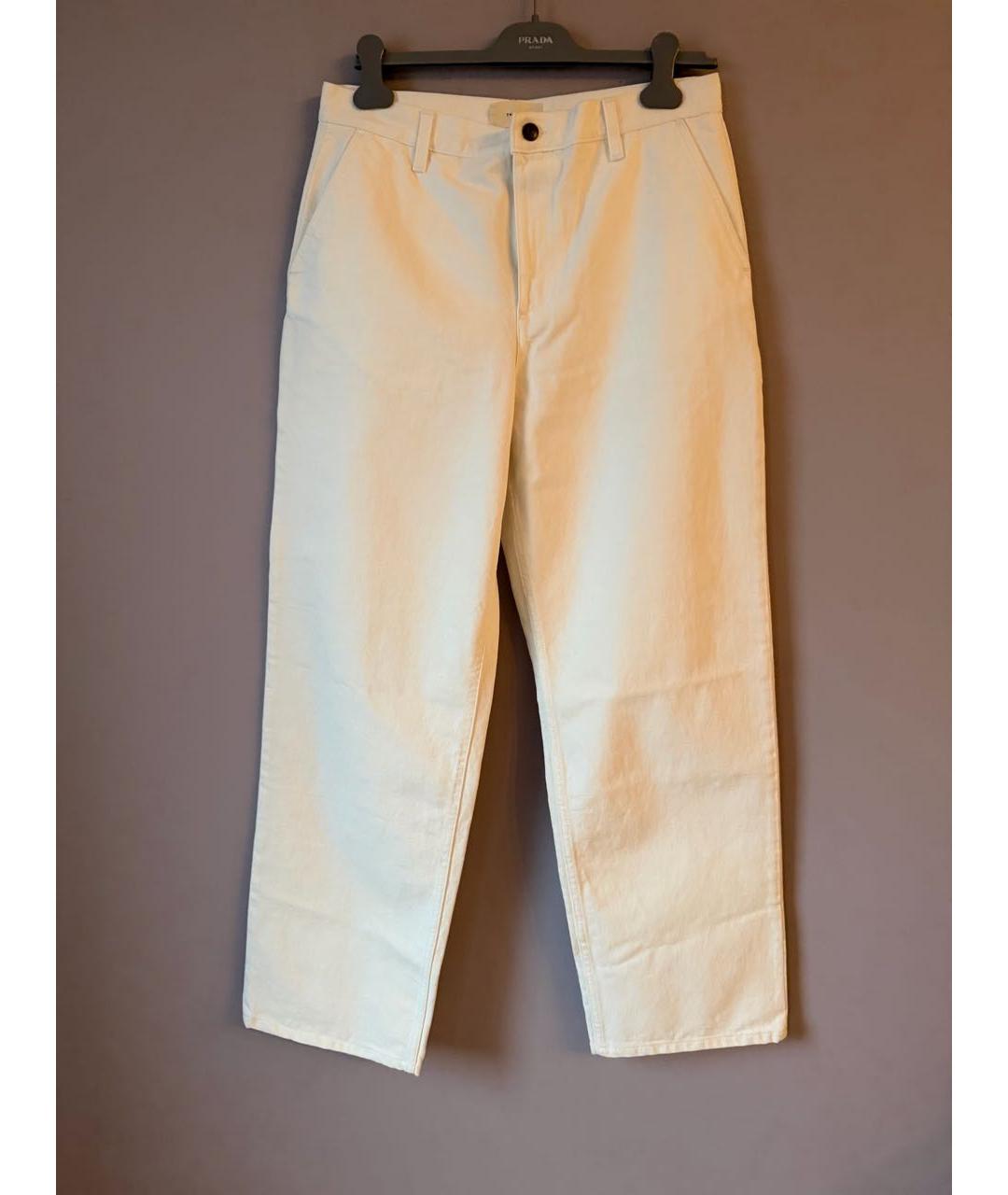 THE ROW Белые хлопковые прямые джинсы, фото 6