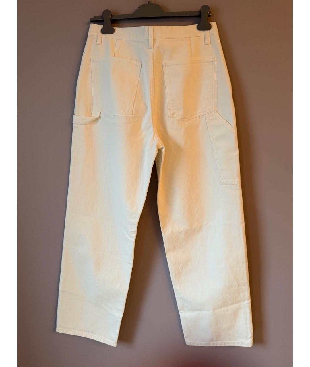 THE ROW Белые хлопковые прямые джинсы, фото 2