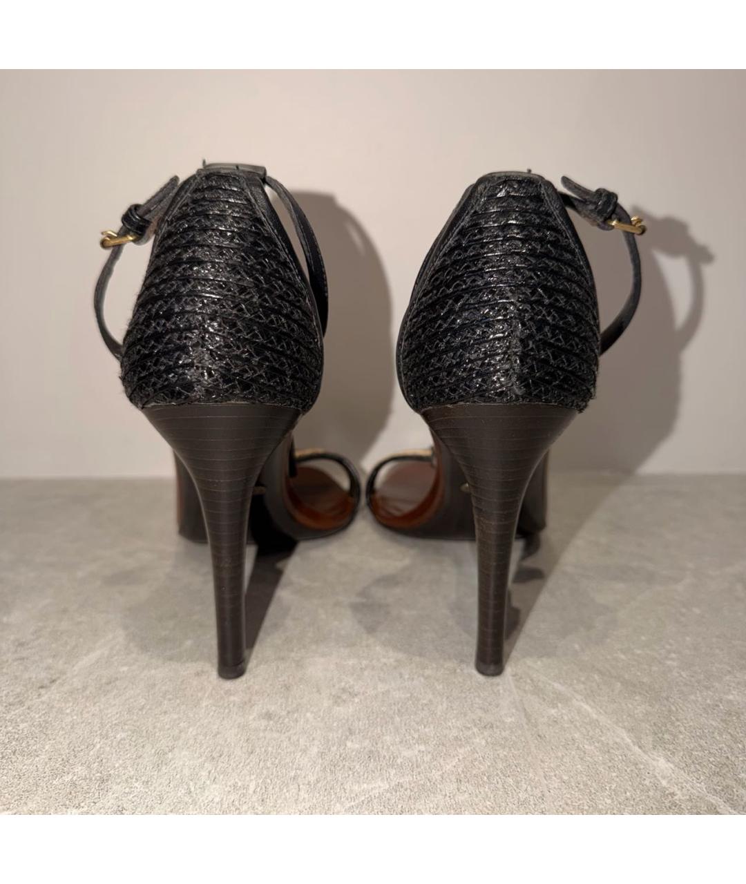 BURBERRY Мульти текстильные босоножки, фото 4