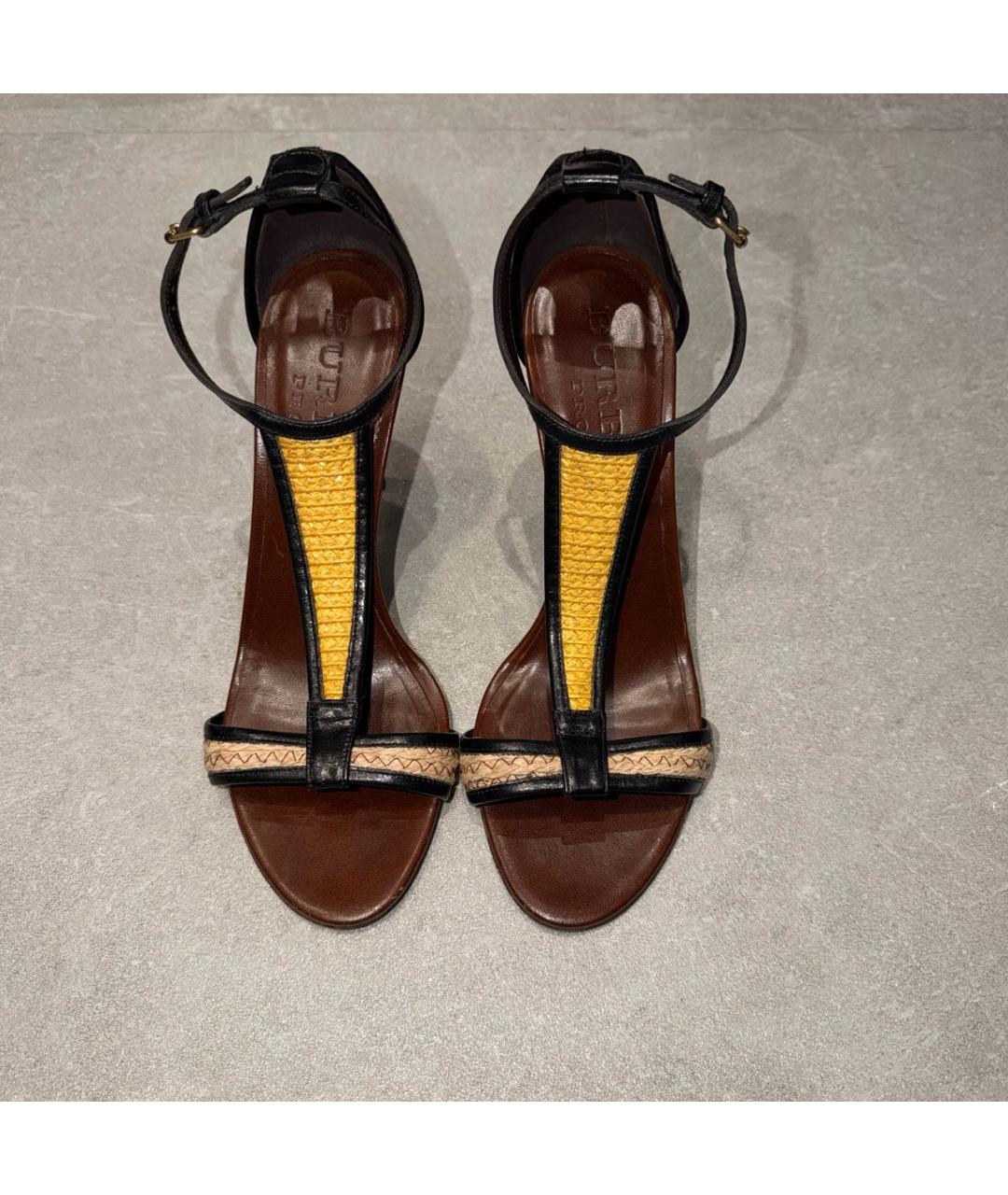 BURBERRY Мульти текстильные босоножки, фото 2