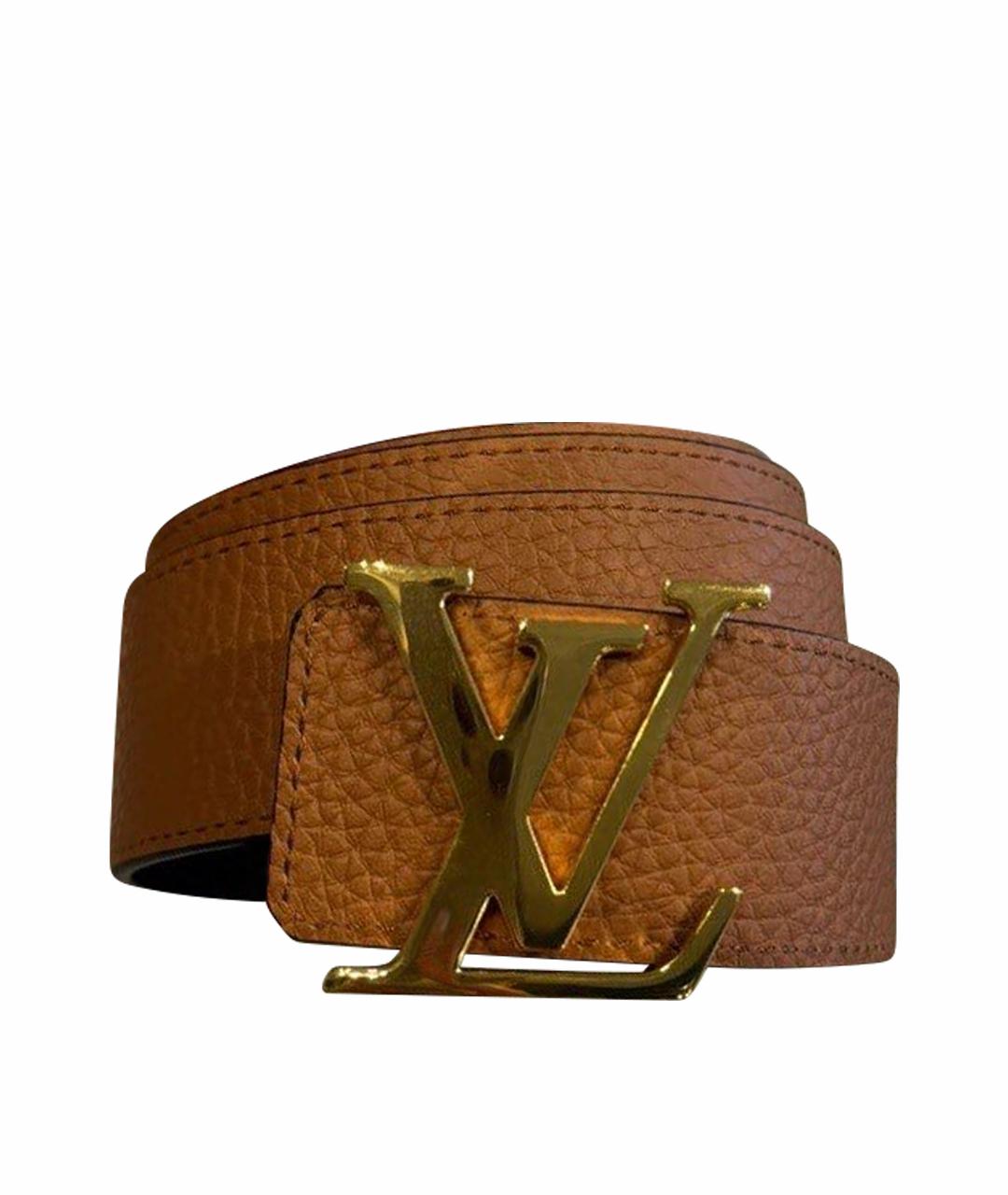 LOUIS VUITTON Оранжевый кожаный ремень, фото 1