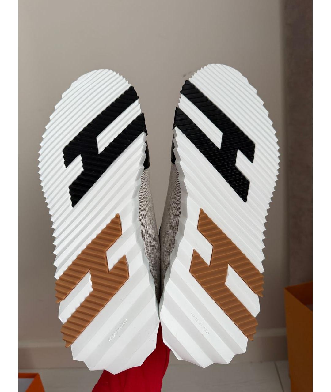 HERMES Бежевые низкие кроссовки / кеды, фото 5