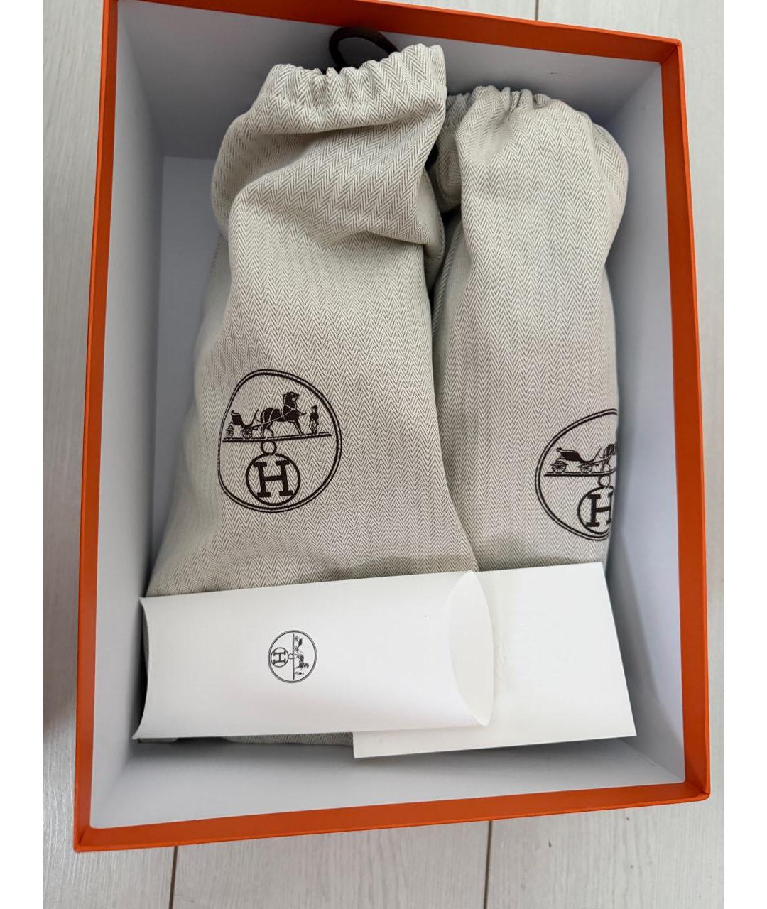 HERMES Бежевые низкие кроссовки / кеды, фото 7