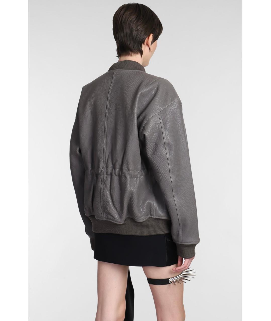 DAVID KOMA Серая кожаная куртка, фото 4