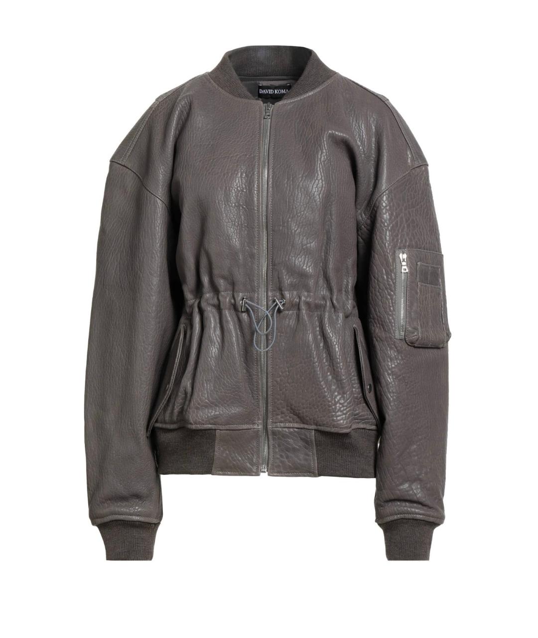 DAVID KOMA Серая кожаная куртка, фото 6