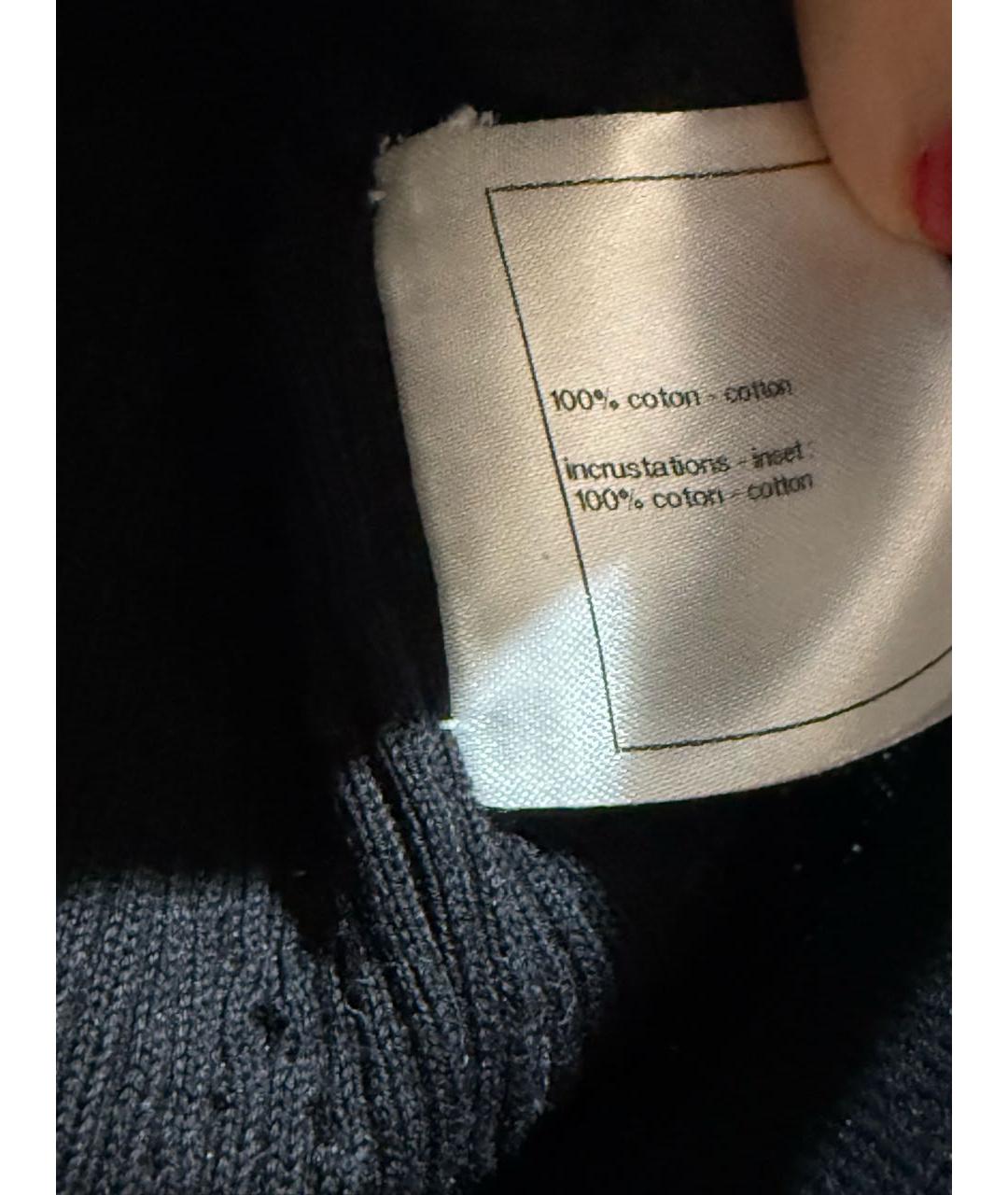 CHANEL Черная хлопковая майка, фото 4