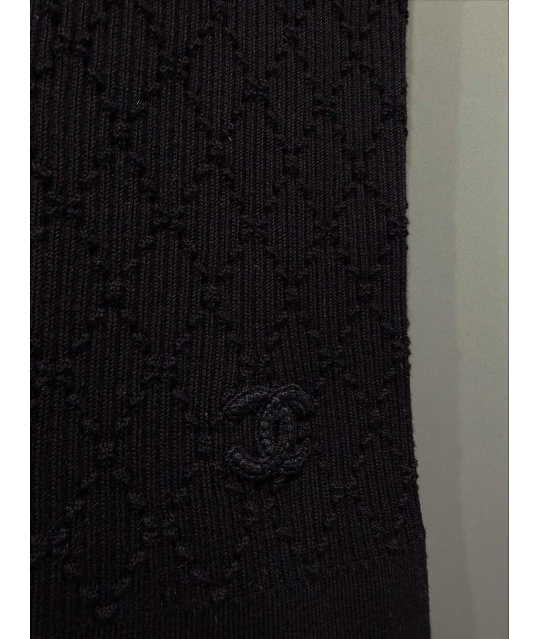 CHANEL Черная хлопковая майка, фото 2