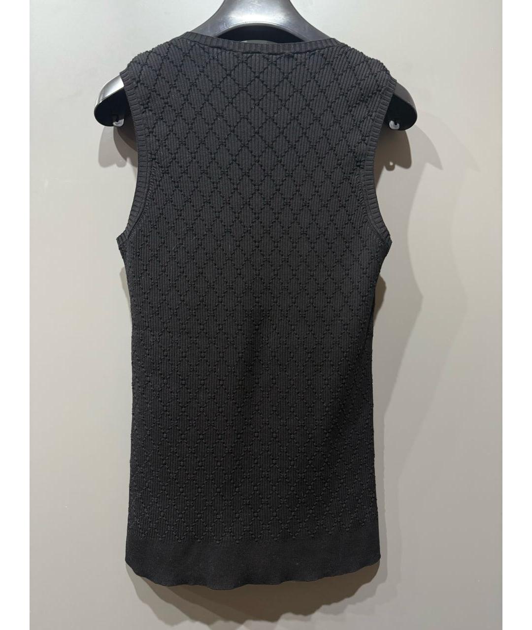 CHANEL Черная хлопковая майка, фото 6