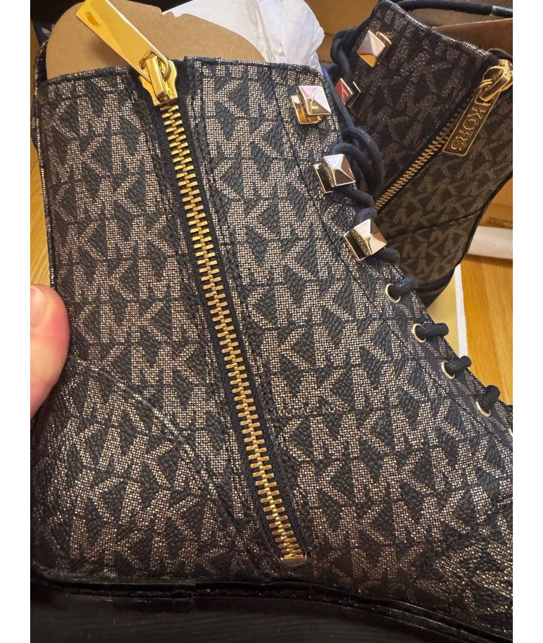 MICHAEL KORS Золотые ботинки, фото 5