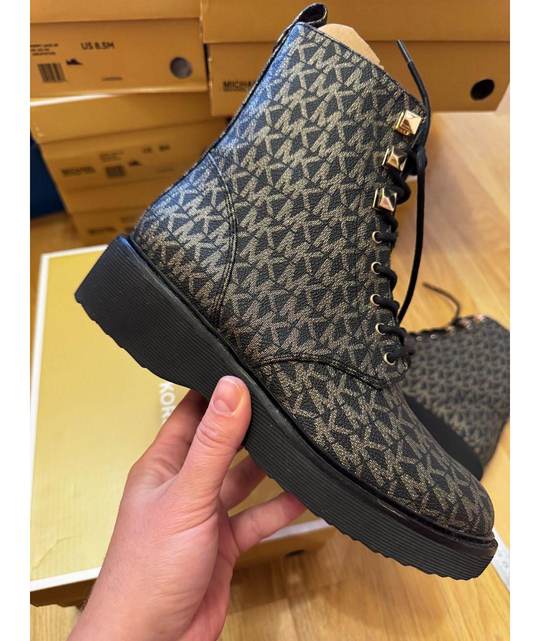MICHAEL KORS Золотые ботинки, фото 2