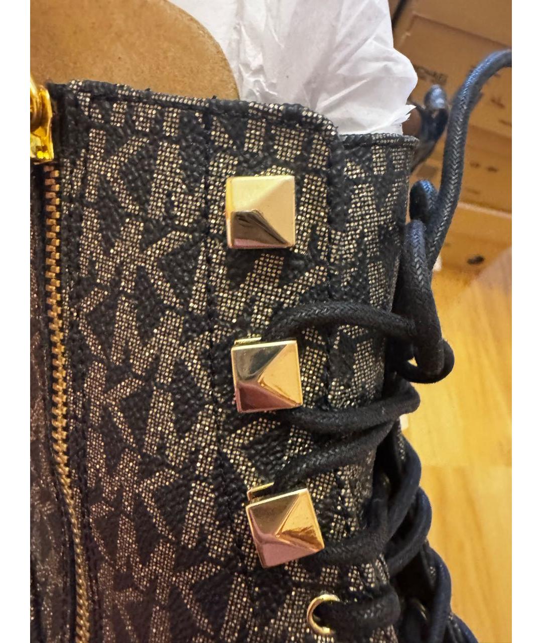 MICHAEL KORS Золотые ботинки, фото 6