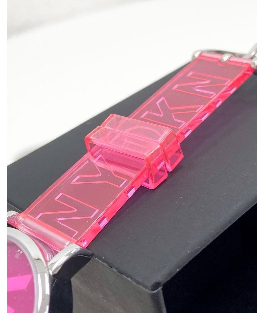DKNY Розовые пластиковые часы, фото 2