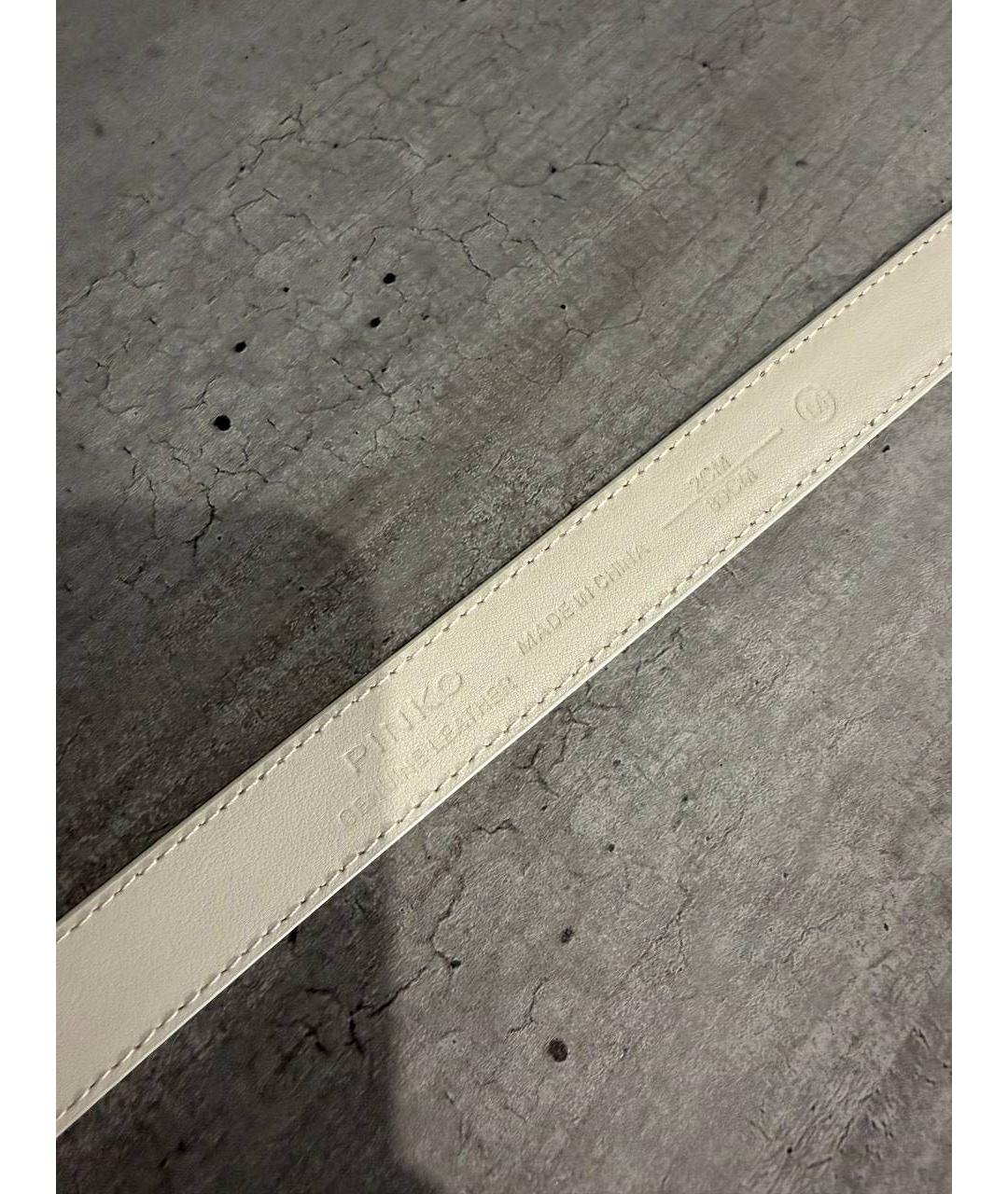 PINKO Белый кожаный ремень, фото 3